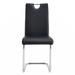 Modern Dining Chairs Set of 4, Side Dining Room/Kitchen Chairs, Faux Leather Upholstered Seat and Metal Legs Side Chairs