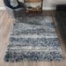 Addison Borealis Blues/Grey Shag Area Rug (7'10 x 10'7) - 7'10"X10'7"