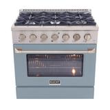 36 in. 5.2 cu. ft. Dual Fuel Range for Natural Gas with Sealed Burners & Convection Oven in Stainless Steel