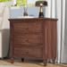 U_STYLE 3-Drawer Nightstand Storage Wood Cabinet