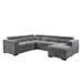 123" U Shaped 7-seat Sectional Sofa Couch with Adjustable Headrest