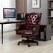 Boss Office Products Leather Wingback Traditional Chair with Tufted Back & Nail Head Trim, High Back Computer Chair