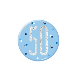 Anstecker blau & silber Zahl 50 Image