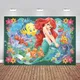 Arrière-Plan de Princesse Disney Petite Sirène Ariel Décoration de ixd'Anniversaire pour Fille