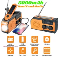 5000mah tragbares Handkurbel radio am/fm/wb noaa Wetter radio Solar-Stereo radios mit
