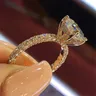 New Hot Flash Round wedding Ring Crystal da Swarovskis Fashion jewelry for Women