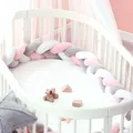 Pare-chocs pour lit de bébé de 1m protecteur de berceau pour bébé oreiller doux noué tressé fait à