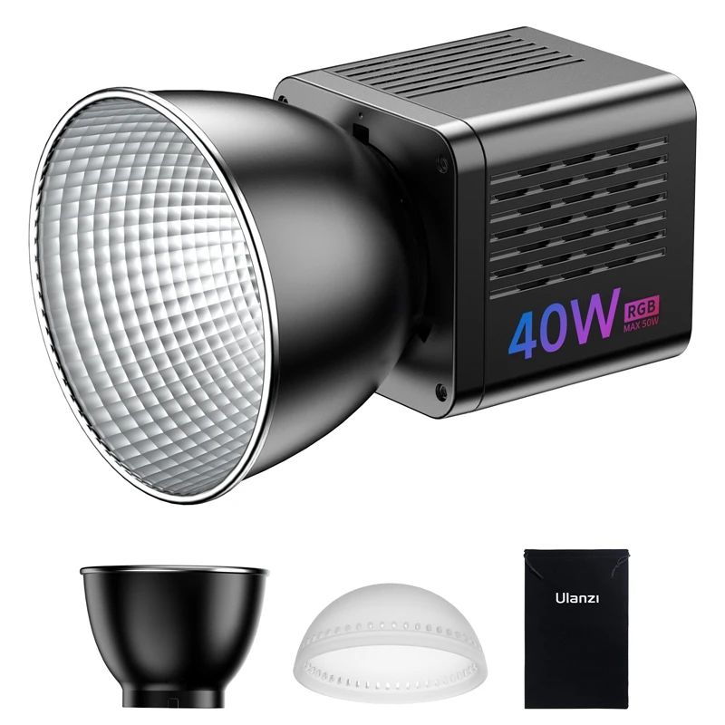 Ulanzi l024 40w rgb Video licht Vollfarb fotografie lampe 3400mah 2500-6500k cct Cob Licht für Kamera im Freien Live-Übertragung Image