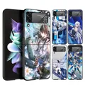 Honkai Star Rail Game stesso stile custodia rigida per PC per Samsung Galaxy Z Flip 4 5 Cover nera