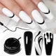 Bozlin 8ml Nail Art schwarz weiß Liner Gel Nagellack Französisch Stil Zeichnung Linie Nail Art Salon