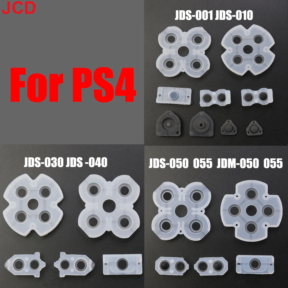 JCD 1Set Für PS4 Controller JDS 001 JDS 010 JDS 030 040JDM 050 055 Leitfähige Silikon Gummi Pads für Dualshock 4 L2 R2 Tasten Image