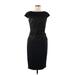 Tadashi Shoji Casual Dress - Sheath: Black Jacquard Dresses - Women's Size 6