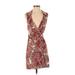 Urban Outfitters Casual Dress - Wrap: Burgundy Batik Dresses - Women's Size X-Small