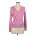 Brooks Brothers Cardigan Sweater: Pink Solid Sweaters & Sweatshirts - Women's Size Large