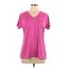 Under Armour Short Sleeve T-Shirt: Pink Tops - Women's Size Large