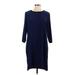 Old Navy Casual Dress - Sweater Dress: Blue Solid Dresses - Women's Size Large