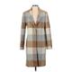 DKNY Wool Coat: Brown Jackets & Outerwear - Women's Size X-Small