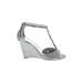 Audrey Brooke Wedges: Silver Shoes - Women's Size 6 1/2