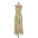 Forever 21 Casual Dress - Maxi: Green Chevron Dresses - Women's Size Large