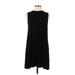 ABound Casual Dress - A-Line: Black Solid Dresses - Women's Size Large