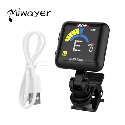AROMA Rechargeable tuner AT-102 Black, USB Rechargeable Built‑in Battery Large LCD 360 Degree for