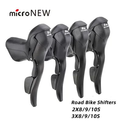 MicroNEW Road Bike Shifter 3x7 3x8 3x9 3x10 Speed Brake Levers Bicycle 2x7 2x8 2x9 2x10 Speed Front