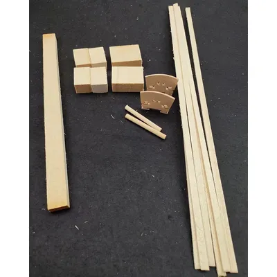 Spruce Wood Violin Linings +Top Corner INSIDE WOOD Blocks Set+Violin Bridges +Soundpost + Bass-bar