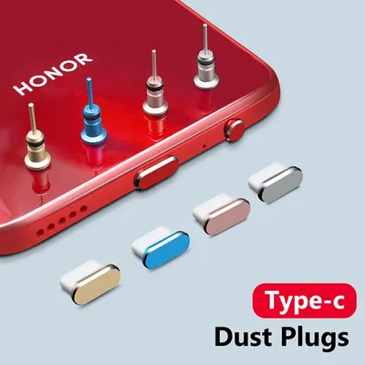 Type C Plug Dust Plug 3.5mm Earphone Jack Sim Card USB Type-C Anti Dust Plug For Samsung S10 S9 S8