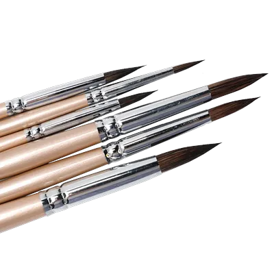 Watercolor brush black marten animal hair 6 pcs round pointed watercolor painting brush set adult beginner student hand-painted