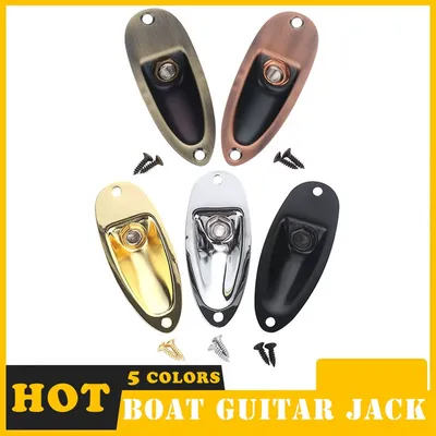 Boat Guitar Jack Plate 6.35mm Guitarra Pickup 1/4 Output Input Jack Socket for Strat Stratocaster