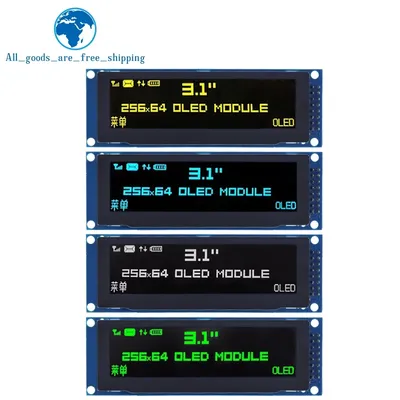 DIYTZT Real OLED Display 3.12" 256*64 25664 Dots Graphic LCD Module Display Screen LCM Screen