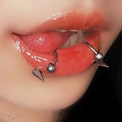 3PCS/Lot 361L Surgical Steel Lip Ring Horseshoe Labret Ring Piercing Punk Spike Nose Ring Eyebrow
