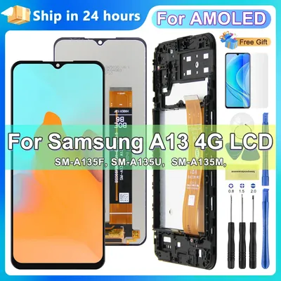 6.5"OLED For Samsung Galaxy A13 4G Replacement, LCD Display For Samsung A135 A135F SM-A135F/DS Touch