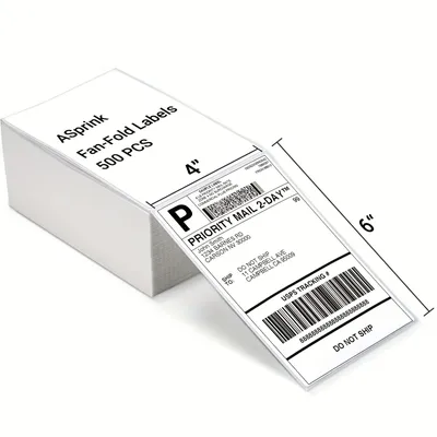 4"x 6" Thermal Labels - ASprink Direct Thermal Shipping Labels Self Adhesive - White Mailing Labels