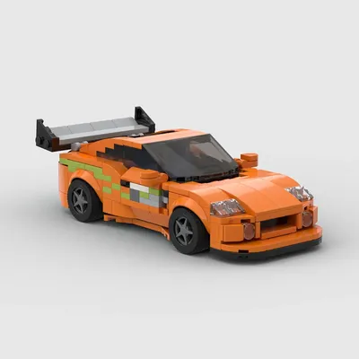MOC Fast & Furious1 Supra 370pcs sports car Vehicle Speed Champion Racer Building Blocks Brick