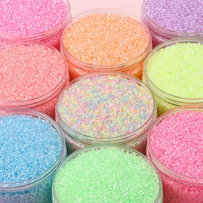 2.5mm High-Quality Luminous Glass Rice Beads - Premium DIY Jewelry (Bracelets/Necklaces) Accessories 10g/Bag≈700pcs Aperture≈1mm