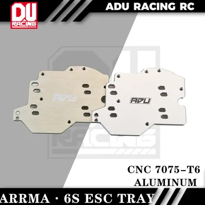 ADU Racing ESC TRAY CNC 7075 T6 ALUMINUM FOR ARRMA 6S 1/8 AND 1/7 V6