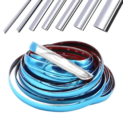 Exterior Car Chrome Body Strip Bumper Auto Door Protector Moulding Styling Trim car Lamp Sticker