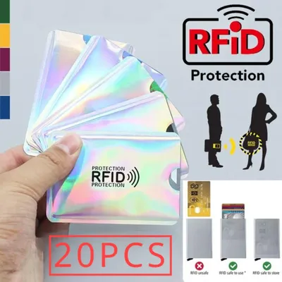 1-20Pcs Anti Degaussing Shield Card Anti Rfid Blocking Reader Lock Card Holder Id Bank Card Case