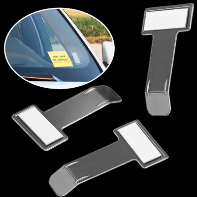 2/5/10Pcs Universal Car Parking Ticket Clip Windshield Sticker Ticket Holder Card Bill Stand