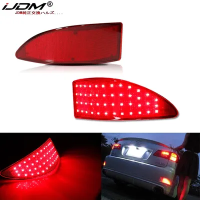 iJDM Car LED Tail Rear Bumper Reflector Lights For Lexus IS250 IS350 Function as Tail,Brake & Rear