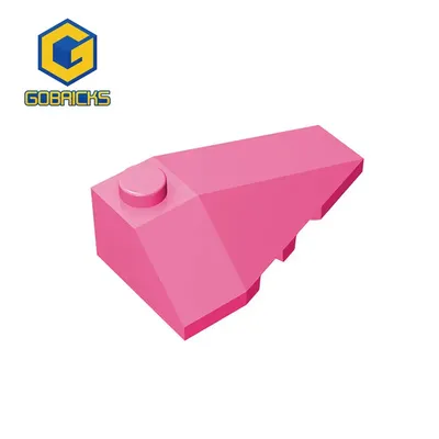 Gobricks 10PCS Bricks RIGHT ROOF TILE 2X4 W/ANGLE compatible with 43711 children's toys Assembles