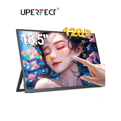 UPERFECT 18.5 Inch 120Hz Touchscreen Portable Monitor 1080P Ultra Slim 100%sRGB IPS Laptop Second