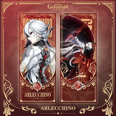 Genshin Impact Collection Cards Games Bookmark Furina Chiori Neuvilette Arlecchi Laser Double-sided