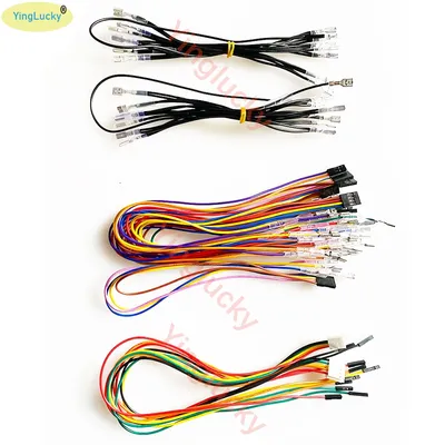 2 Players Xin Mo cable Joystick pc USB encoder wiring 2.8mm&4.8mm arcade button cables Sanwa