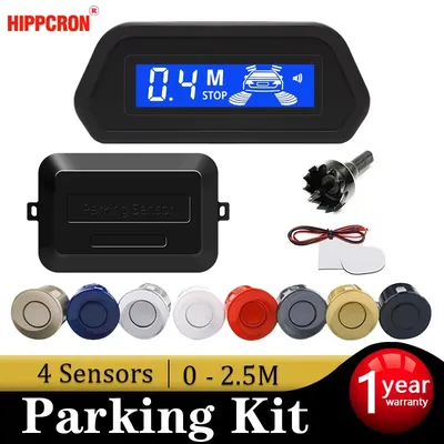 Hippcron Car Parking Sensor With Auto Parktronic Reverse LED Monitor 4 Sensors Radar Detector System