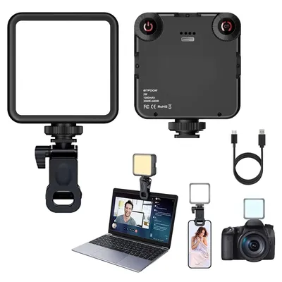 LED Clip Video Light Portable Photography On-Camera 3000K-6000K Bi-Color Lighting Cold Shoe For DSLR
