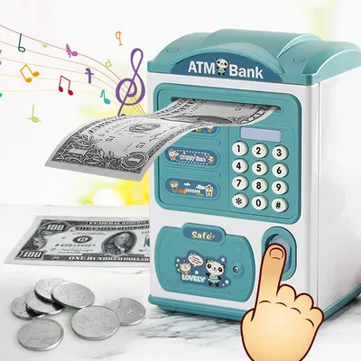 Electronic Bank Safe Box Money Boxes For Children Digital Coins Cash Saving Safe Deposit Mini ATM