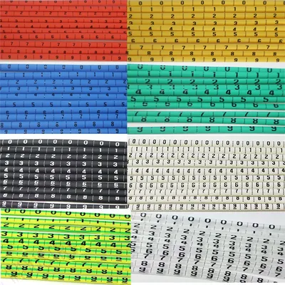 Plastic heat shrink tubing cable marker label Wire heat shrink wire label PVC insulation shrink
