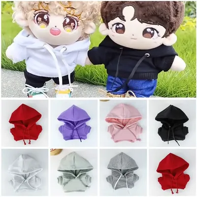 Hoodies For 10cm Cotton Dolls Sweatshirt Outfits Fashion Clothes For 1/12 BJD Dolls Top For 1/11